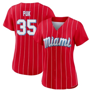 A.J. Puk Women's Nike White Miami Marlins Home Replica Custom Jersey